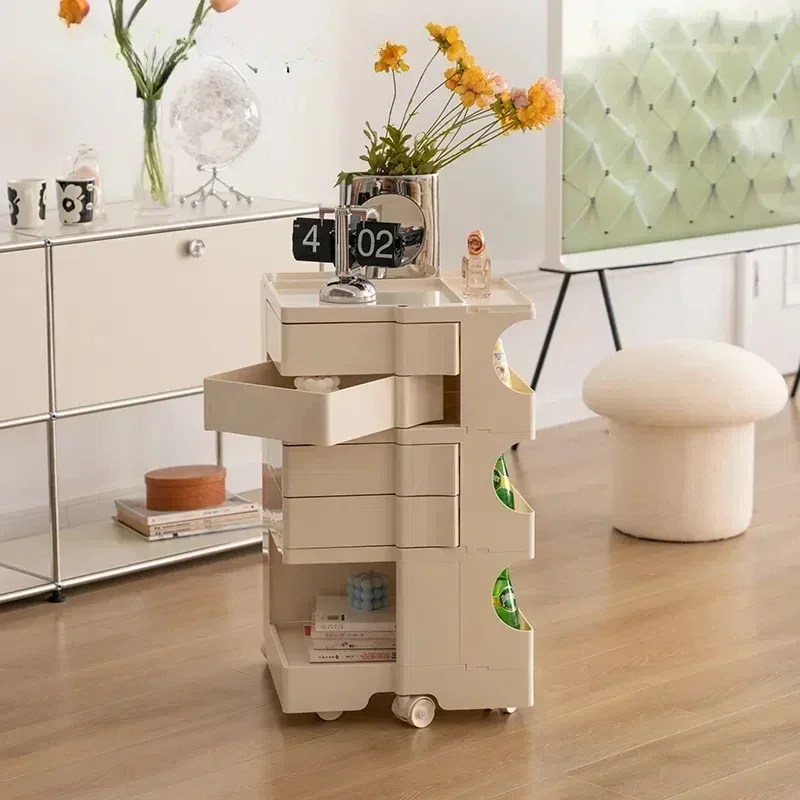 

360° Rotating Removable Storage Cabinet Bedroom Mobile Bedside Table Creative Storage Cabinet Ins Simple Office Storage Cabinet