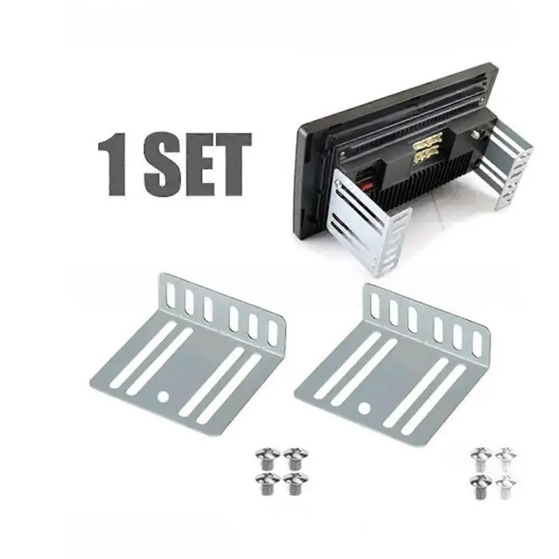 1pair Car CD DVD Radio Mount Bracket Universal Audio Navigation Fixed Iron Frame Vehicle Modified Installation Holder
