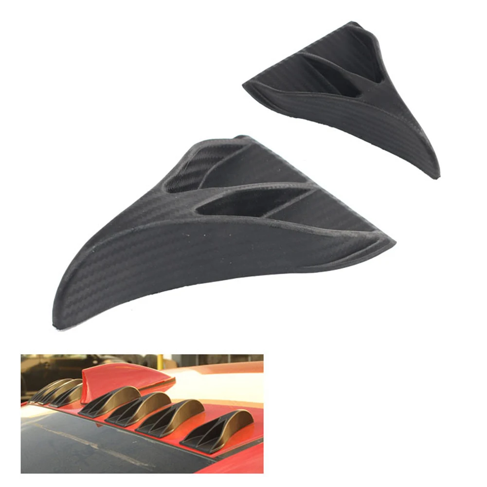 Universal  Generators  Roof Trims Shark Fins Spoiler Wing Kit Eagle Talon Style For Car Modification Carbon Fiber Pattern