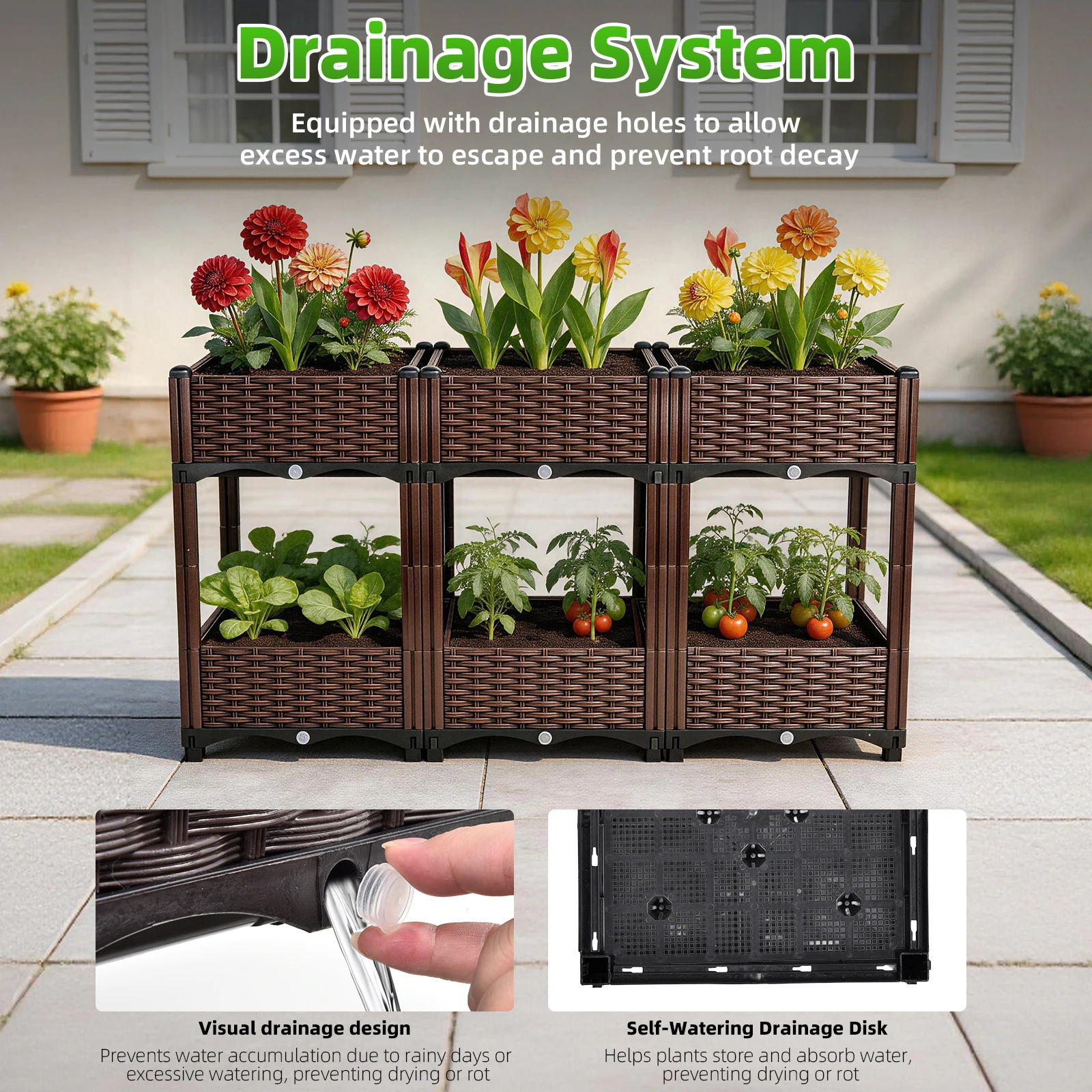 Large Raised Garden Bed with L - Planter Raised Metal ulasan dan harga