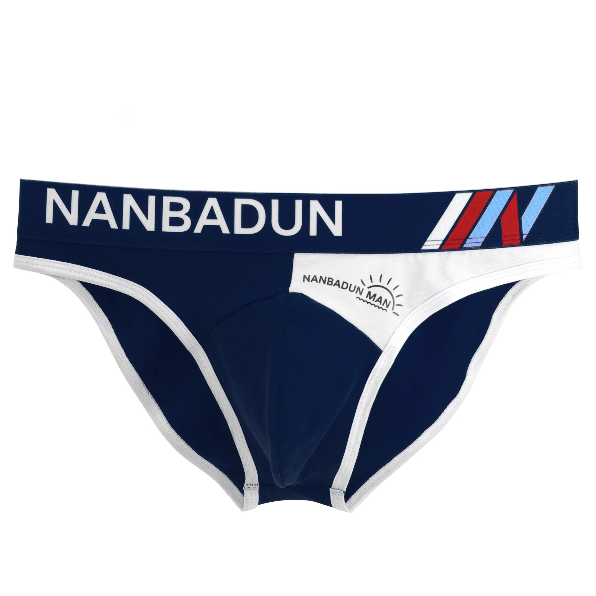 

Мужские трусы контрастных цветов с U-образным выпуклым карманом, хлопковые, дышащие, комфортные, с высокой посадкой, спортивные трусы-боксеры