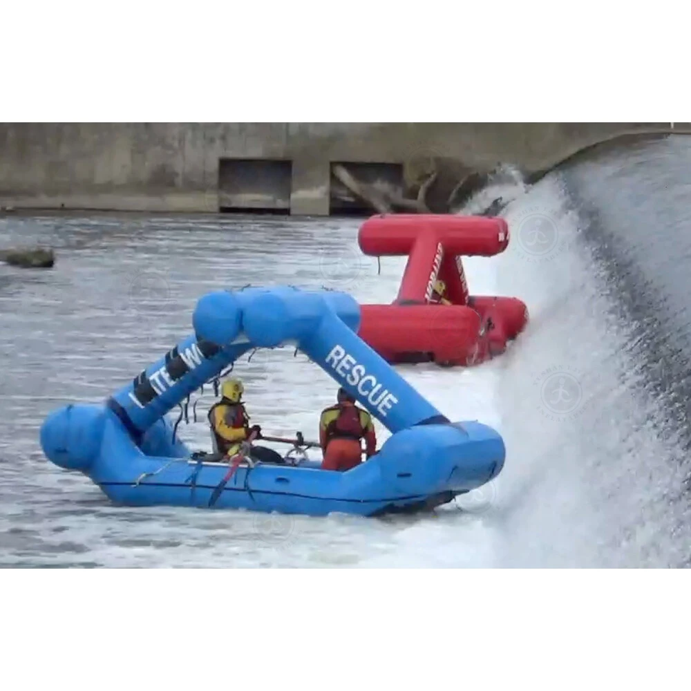قارب إنقاذ قابل للنفخ ذاتيًا من Whitewater Raft Surf Rescue Boat قوارب قابلة للنفخ لإنقاذ الفيضانات #2