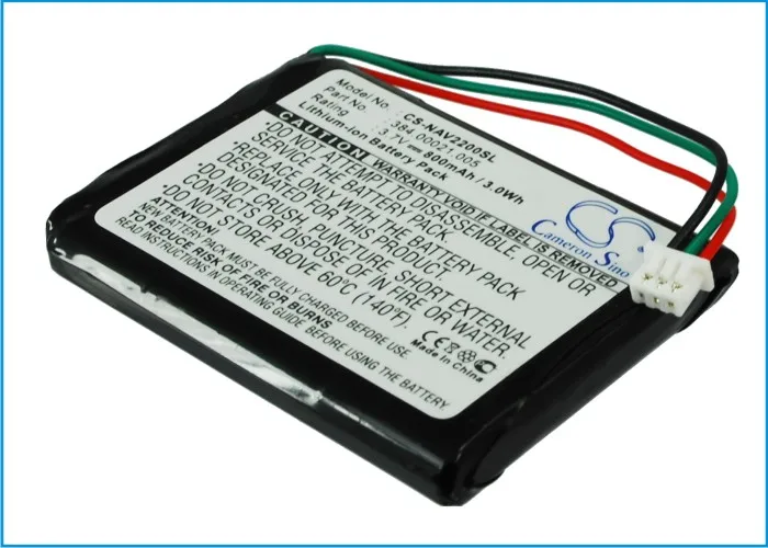 Cameron Sino 800mAh Battery 384.00021.005 for Navigon 2200, 2200T, 2210