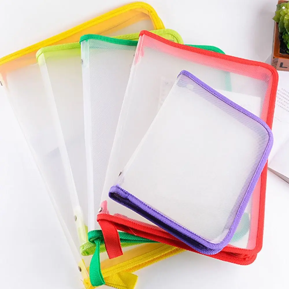 حقيبة المستندات أكياس التخزين الواجبات المنزلية سستة جيب أوراق الاختبار مجلد ورقة المنظم سستة حقيبة التخزين حقيبة الملفات المجلدات