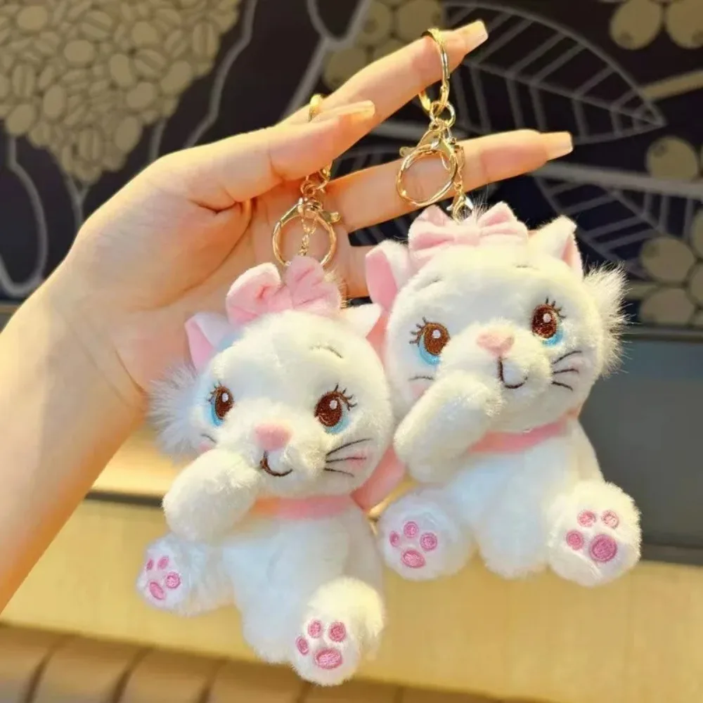 لطيف ديزني ماري القط القط القطيفة قلادة، لطيف الكرتون جديد أفخم دمية على ظهره قلادة، زوجين قلادة، هدية عيد ميلاد الفتاة