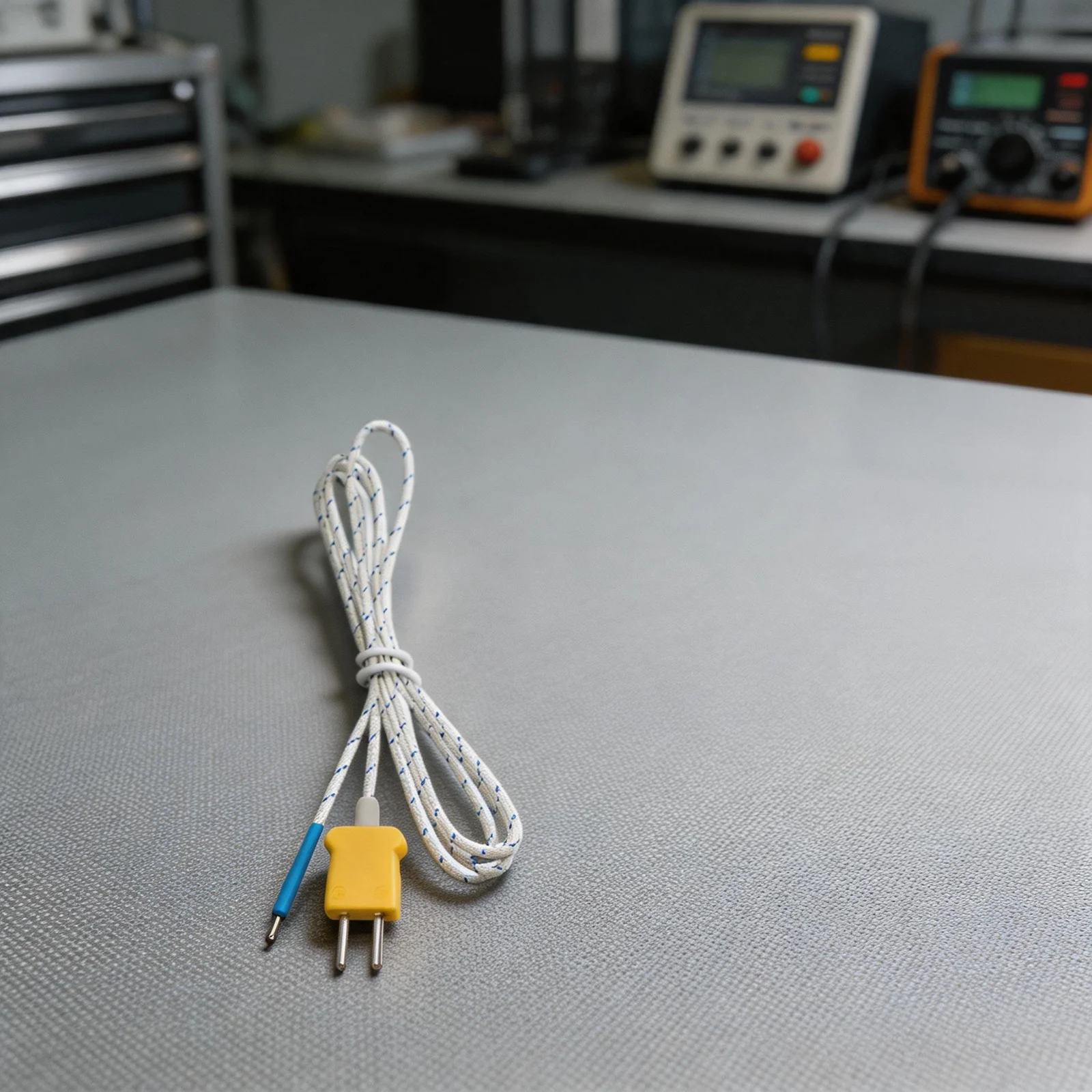 For Digital Thermometer Compatible K Type Thermocouple Probe 1m Length with 0.4mm Diameter Wire for Reliable Temp Sensing