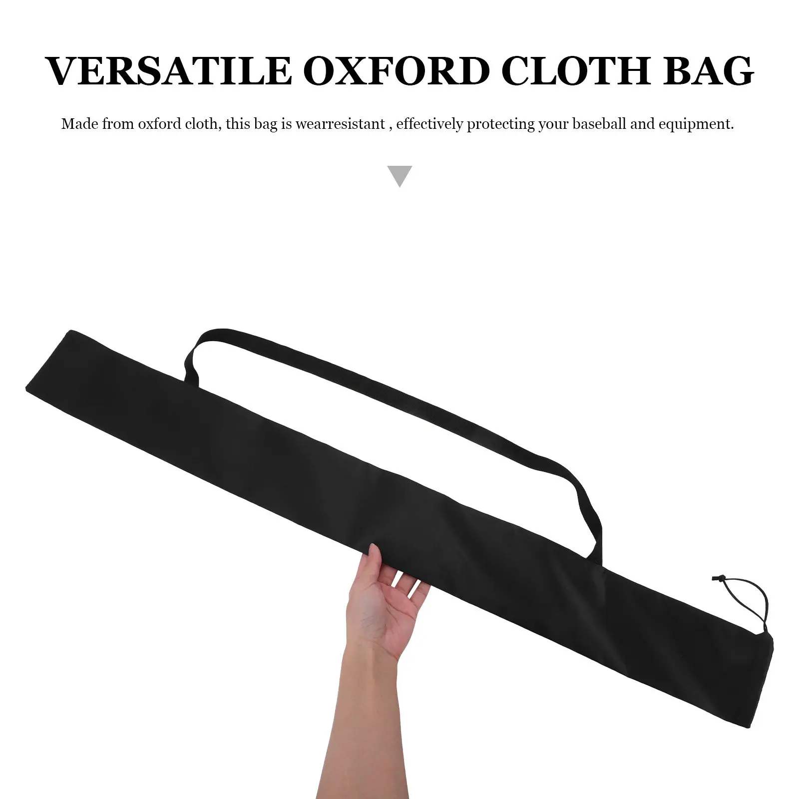 

2Pcs Black Oxford Cloth Baseball Bat Bag Portable Shoulder Hand-Carry Sports Equipment Storage Bag for Baseball Hockey Softball