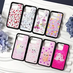 Wildflower Flowers Plants Bear Phone Case for iPhone 17 16 15 14 13 12 Pro Max 16Plus WF Fashion Animal Swan Rabbit Cover Funda
