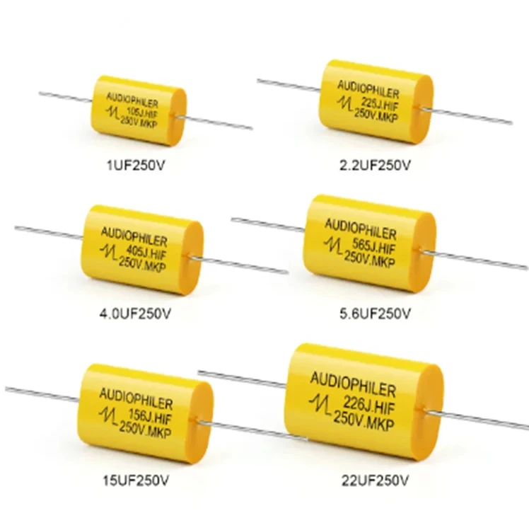 

10PCS1UF1.5 1.8 2.2 2.7 3.3 4.7 5.6 6.8UF 8.2 10 12 15 20 22 33 47UF MKP high-quality axial audio electrodeless capacitor 250V