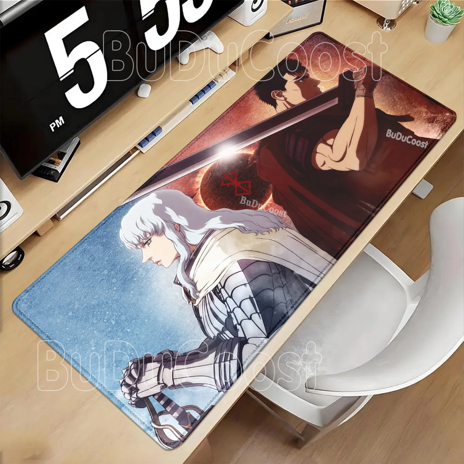 Guts Sword in Berserk Mouse Mat XXL Computer Office Accessories Large Keyboard Desk Mat PC Gaming HD Printing Overlock Mousepad
