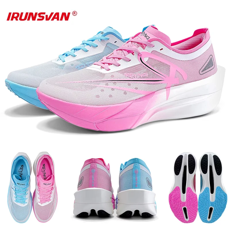 IRUNSVAN مطاردة الضوء 1.0 المهنية ماراثون كامل طول لوحة الكربون احذية الجري ماراثون امتصاص الصدمات الثلاثي انتعاش