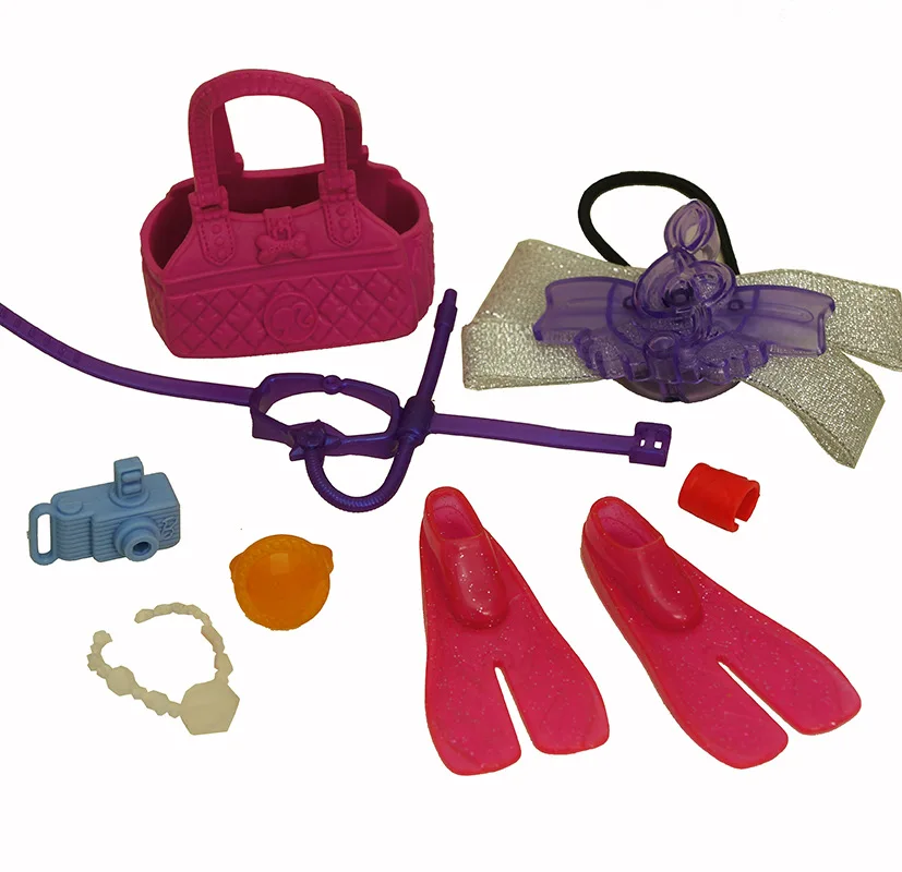 Akcesoria dla lalek dziecięcych w skali 1/6, kolorowe dekoracje, oryginalne buty dla lalek, naszyjniki, kapelusze, okulary, torby, pasy, kolczyki