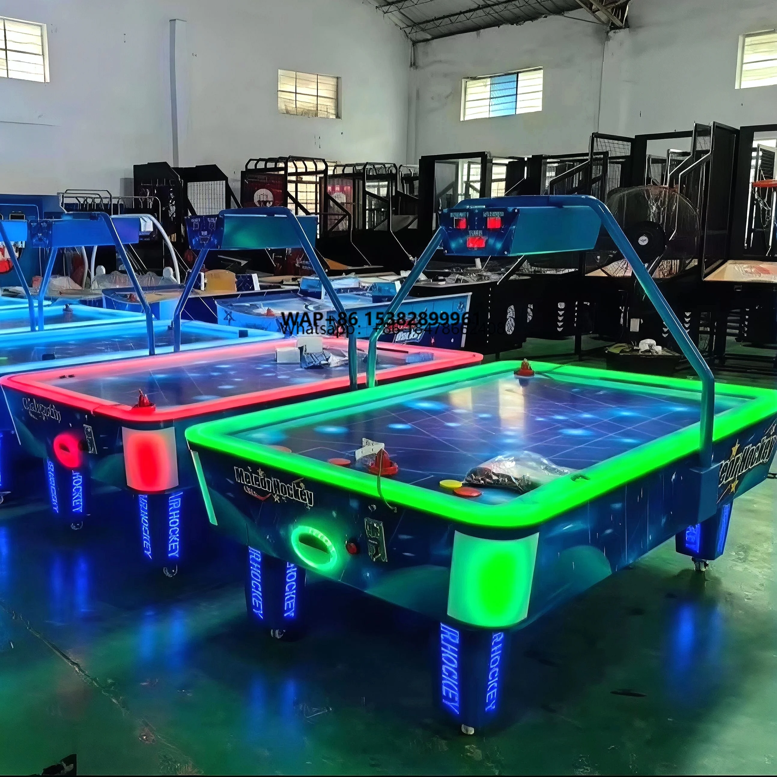 

Coin Operated Hot Air Hockey Table Simulator Arcade Games Display Screen Scoring Hockey Table Game Machine for Amusement Center