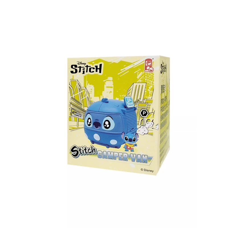 Disney Lilo Stitch blind BOX การ์ตูนอะนิเมชั่นรูปต่อพ่วงโมเดลเดินทางรถเก๋งชุดรถกล่องตาบอดวันหยุดสำหรับเด็กของขวัญ