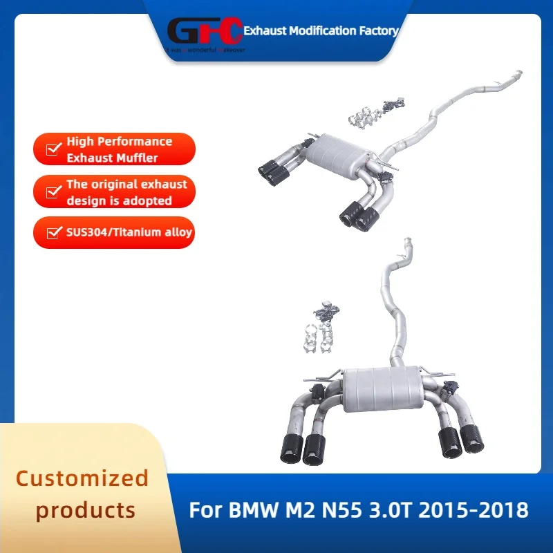 

GFC Catback Valvetronic Muffler for BMW M2 N55 3.0T 2015-2018 High Performance 304 Stainless steel Car Valve Exhaust Pipe