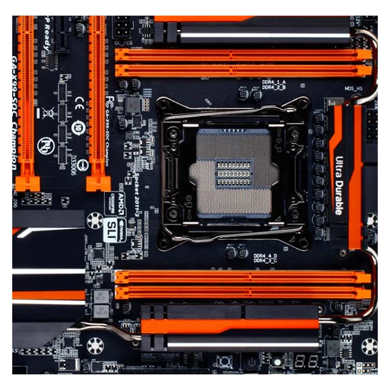 For GA-X99-SOC Champion X99-SOC Champion Motherboards LGA 2011-3 V3 DDR4 For Intel X99 Overclocking Desktop Mainboard SATA III