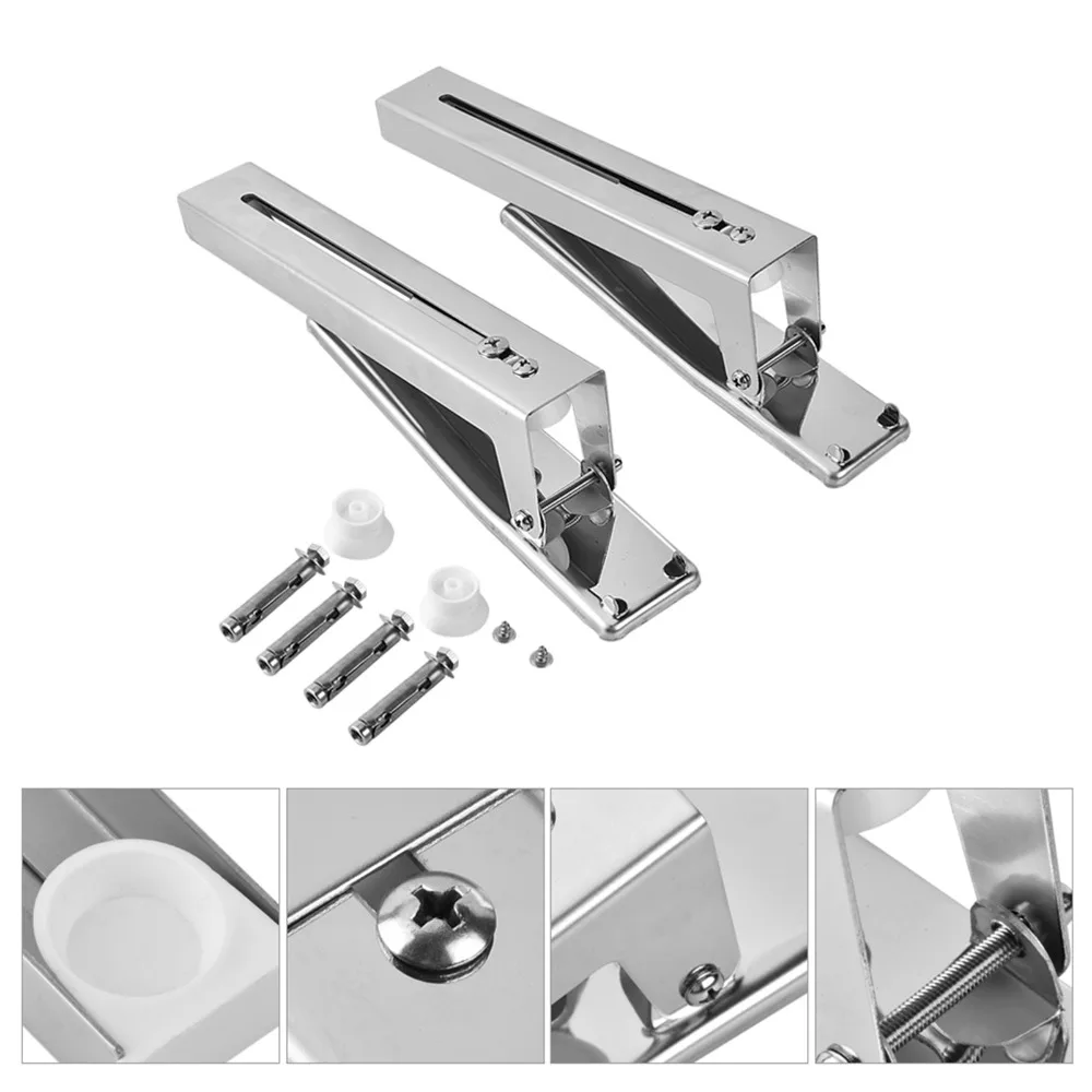 2PCS Universal Stainless Steel Microwave Oven Bracket Adjustable Load 55 Lb Oven Shelf Foldable Shelf Home Use