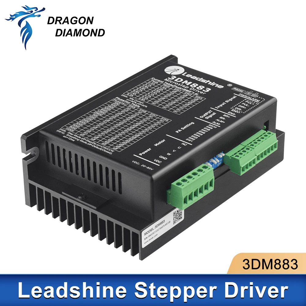 Leadshine 3DM883 Stepper Motor Driver Leadshine 3 Phase 20~80 VDC 8.3A 0.1A 400kHz For Co2 Laser Engraving and Cutting Machine