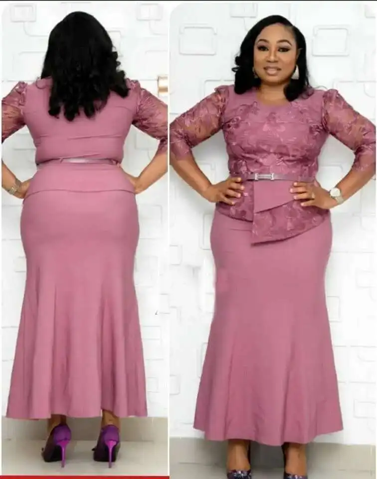 

5xl xl Extra Large Women's Autumn New Lace Splicing Dress Long Skirt Jx020 Pu 2025 Party Summer Elegantes Casual Y2k