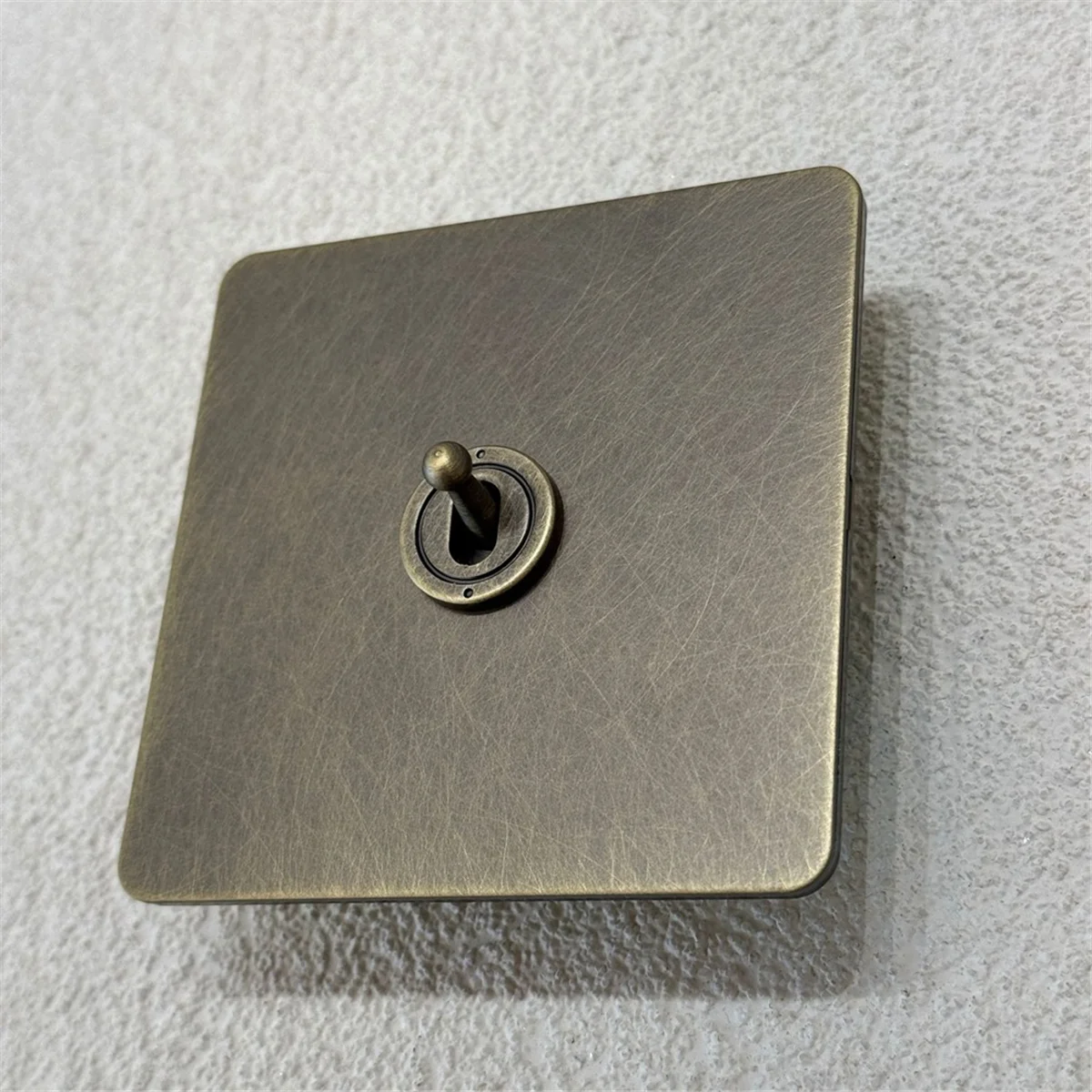 

ABNJ 220V Toggle Switch Vintage Bronze Sockets and Switches Wall Light Switches Dimmer Switch Wall Outlet Plate,E