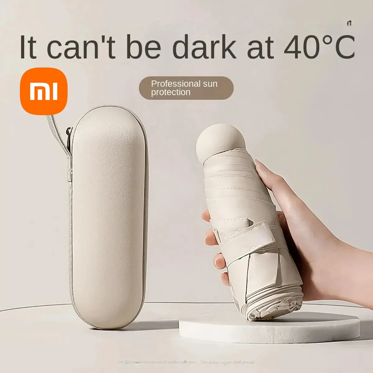 Xiaomi Capsule Umbrella Portable Mini Sunshade Sunscreen Rain Umbrella Black Rubber Alloy Handle Foldable Sun Rain Dual Use