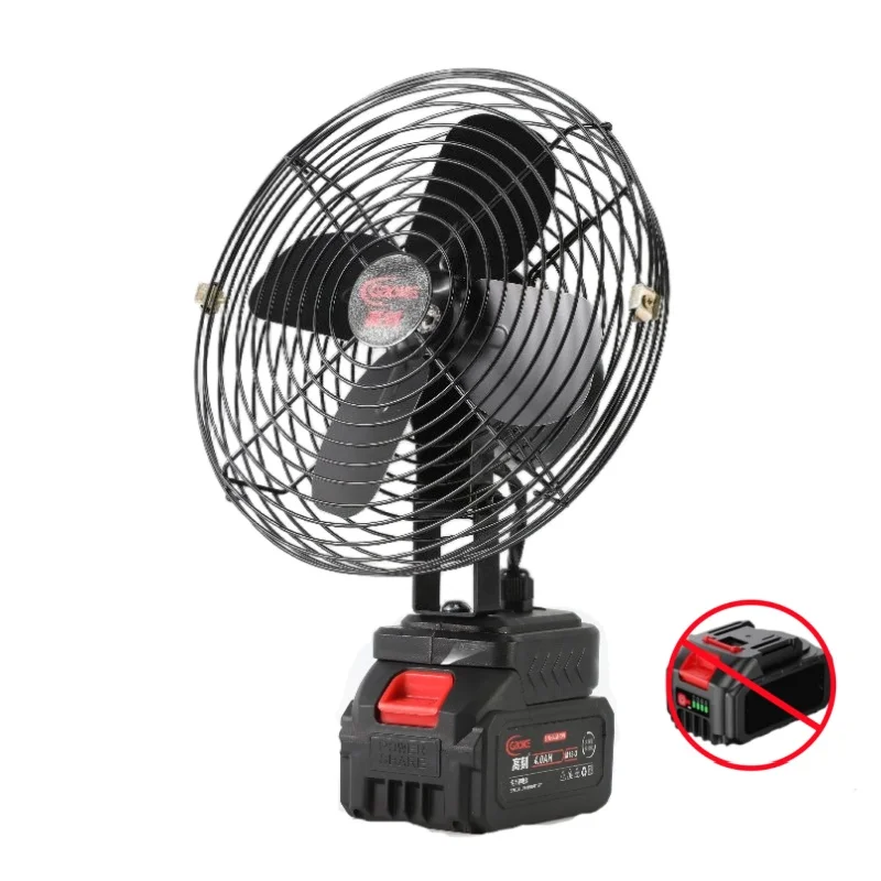 

8" 6800RPM Portable Cordless Fan-21-26V Compatible for Camping, Workshop, Outdoor