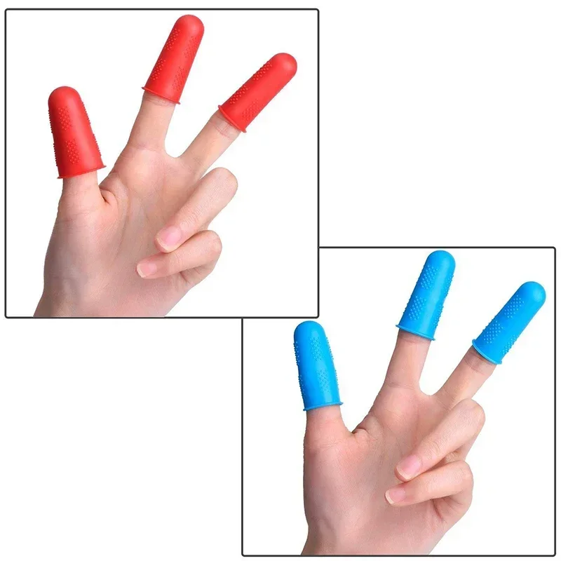 5pcs Finger Protection Tips Silicone Thumb Elastic Cover Random Color Anti-Burn Craft Work Hot Glue Gun / Craft / Sewist Tool