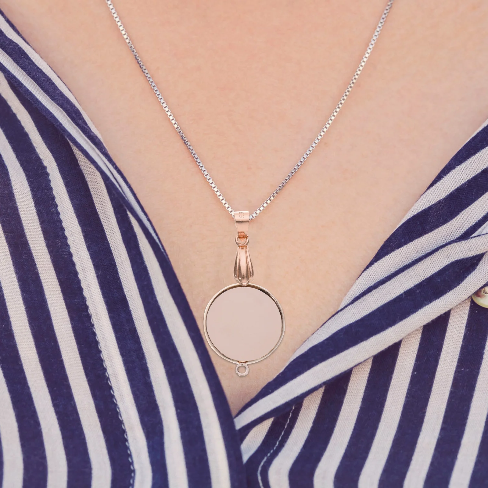 

10 шт., подвеска с медным покрытием, наборы для самостоятельного изготовления ювелирных изделий, новинка, подарки для деловых клиентов, 20 мм, розовое золото, внутренний случайный стиль