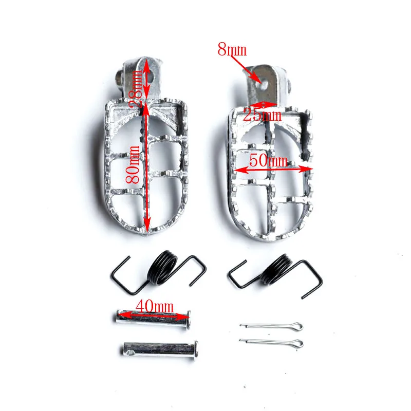

Off-road Motorcycle Modification Accessories Huayang Bosuer Ordinary Aluminum Foot Pedal Strap Installation Accessories