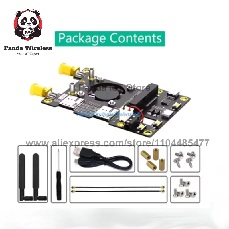 Adapter  4G MINI PCIe to USB TypeC HAT LTE Transfer Card With Fan Antenna Kit For Module SIM7600G-H EP06-E EC25 LM960 ME909s-120
