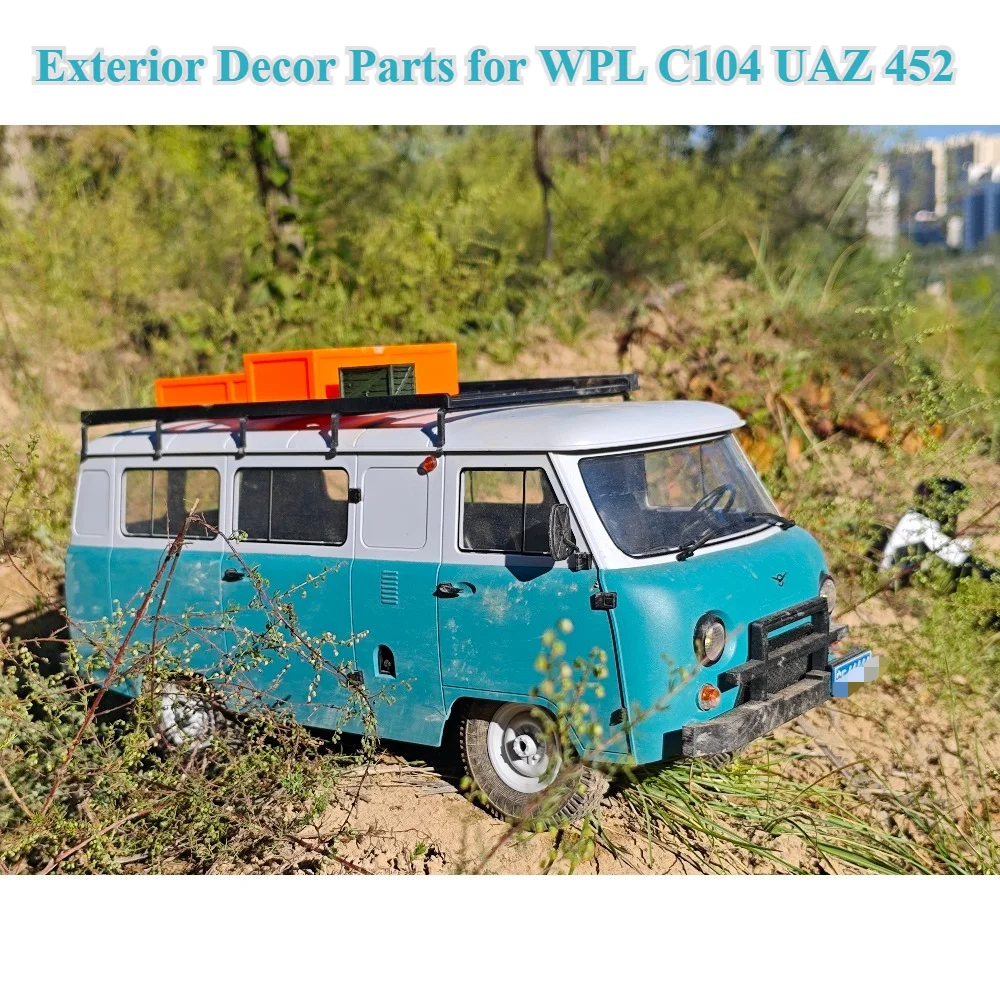 Simulation Appearance Mod Accessories customizable size for WPL C104 UAZ 452 1/12 RC Offroad Crawler Replacement Decor Parts