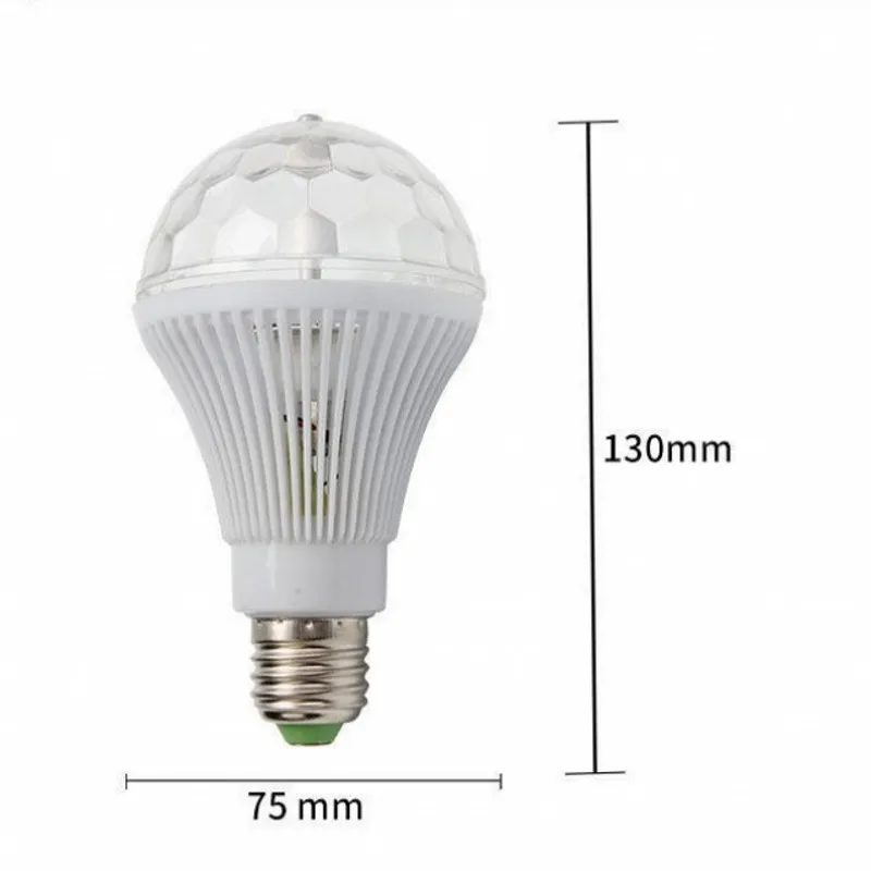 3W LED RGB電球,220V,230V,色付き回転フラッシュライト,ステージ用照明,KTV,ディスコ,家庭,クリスマスパーティー用