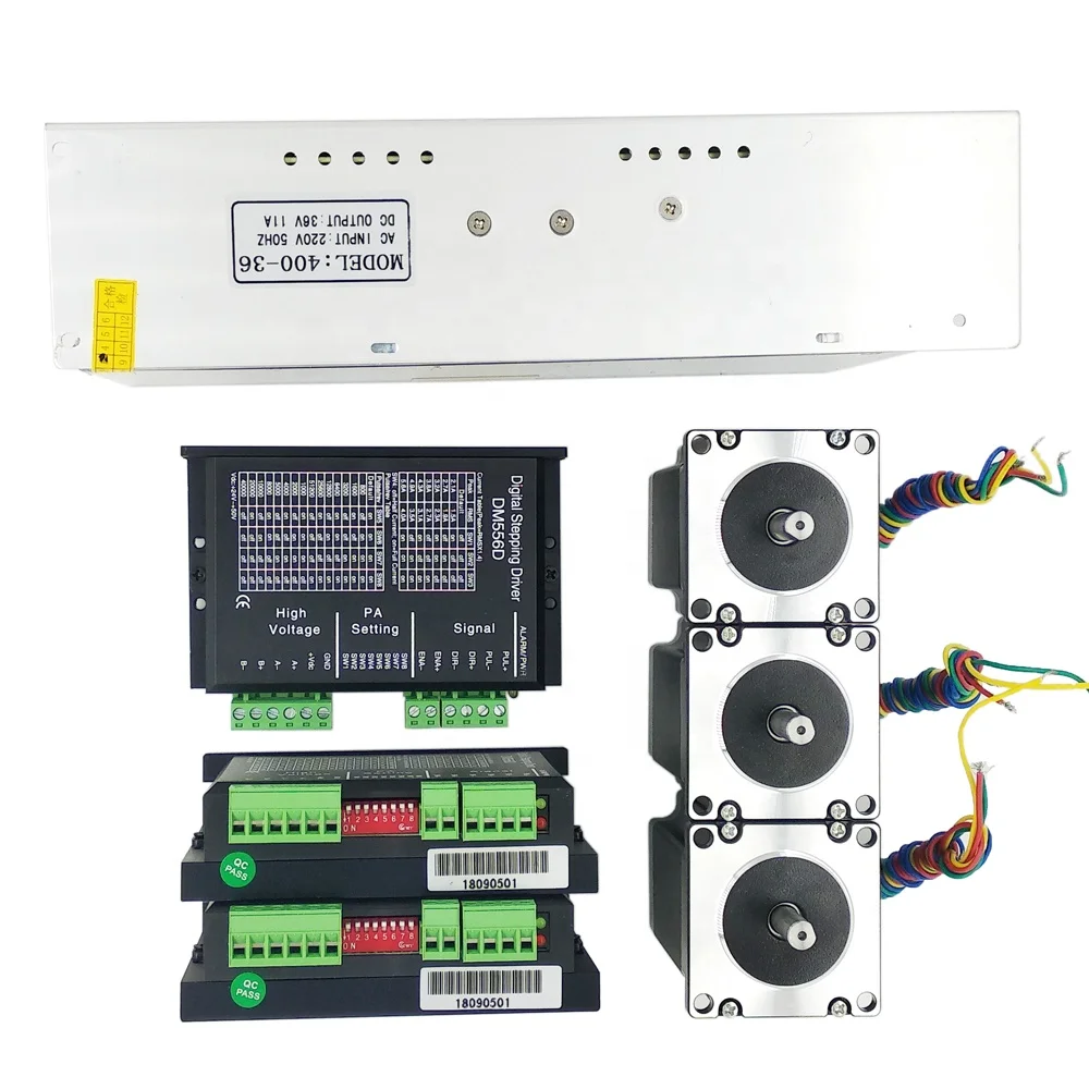 High Quality ISO-9001 ,CE Nema23 3 Axis Cnc Router Stepper Motor Kits