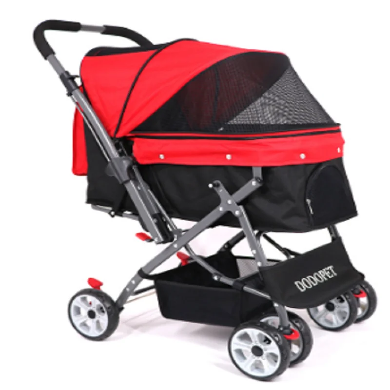 

Four Wheel Pet Stroller, Dog Pushchair, Cat Prams Foldable Carrier, Strolling Cart, Shockproof Strollers, 2016 Sale