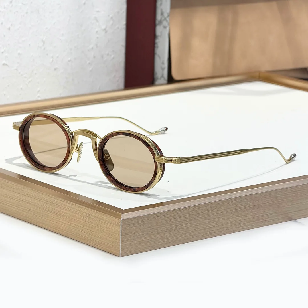 

KIZN JMM Varada Luxury Handmade Retro Oval Sunglasses High-Quality Elegant Designer Eyewear for Fashionable Sun Protection