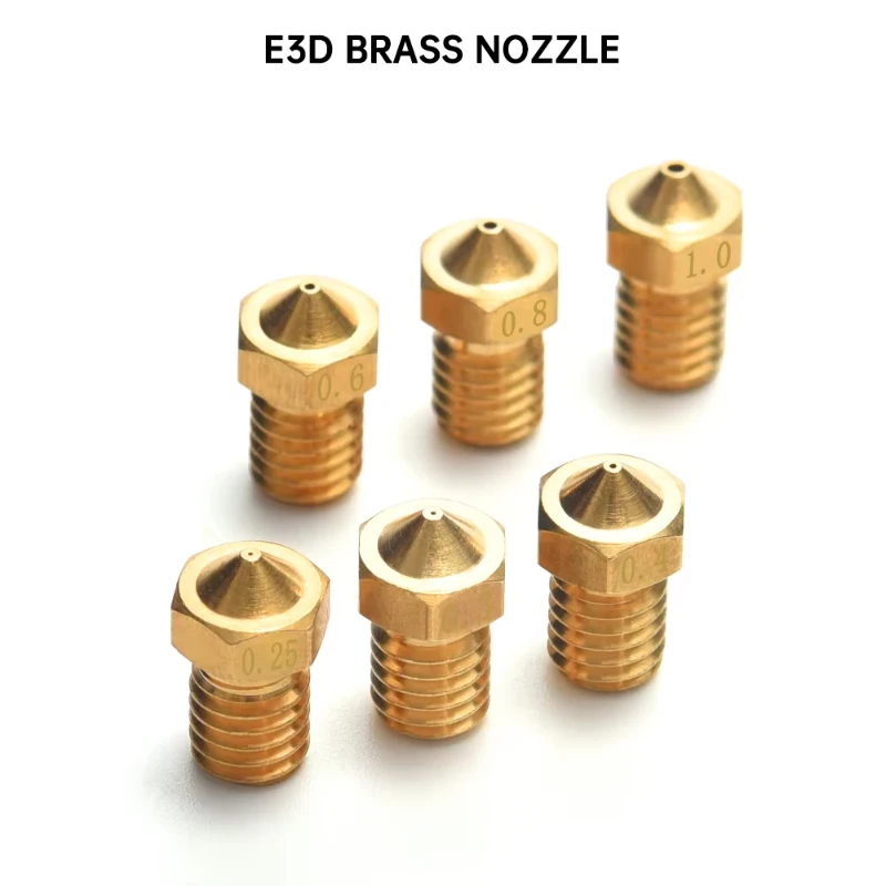 5pcs High Flow CHT Clone Nozzle for E3D V6 Hotend, 3-Hole Multi-Orifice, 1.75/3.0mm Universal 3D Printer Accessory