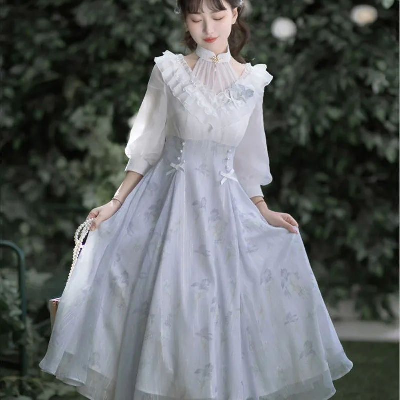 Chinese style daily improvement thin elegant dress