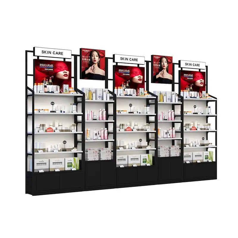 Custom. Cosmetic Display Cabinet Customizable Skincare Counter Beauty Store Display Rack Beauty Salon Product Display Cabinet Sh