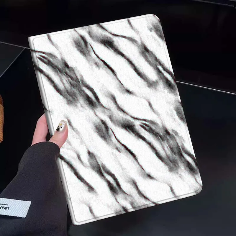 

Black White Striped Pattern Tablet Case For Huawei Honor MatePad MediaPad Air 5 6 7 11 V6 V7 V8 V9 X9 X8 T10 T10s C5e T5 Gift