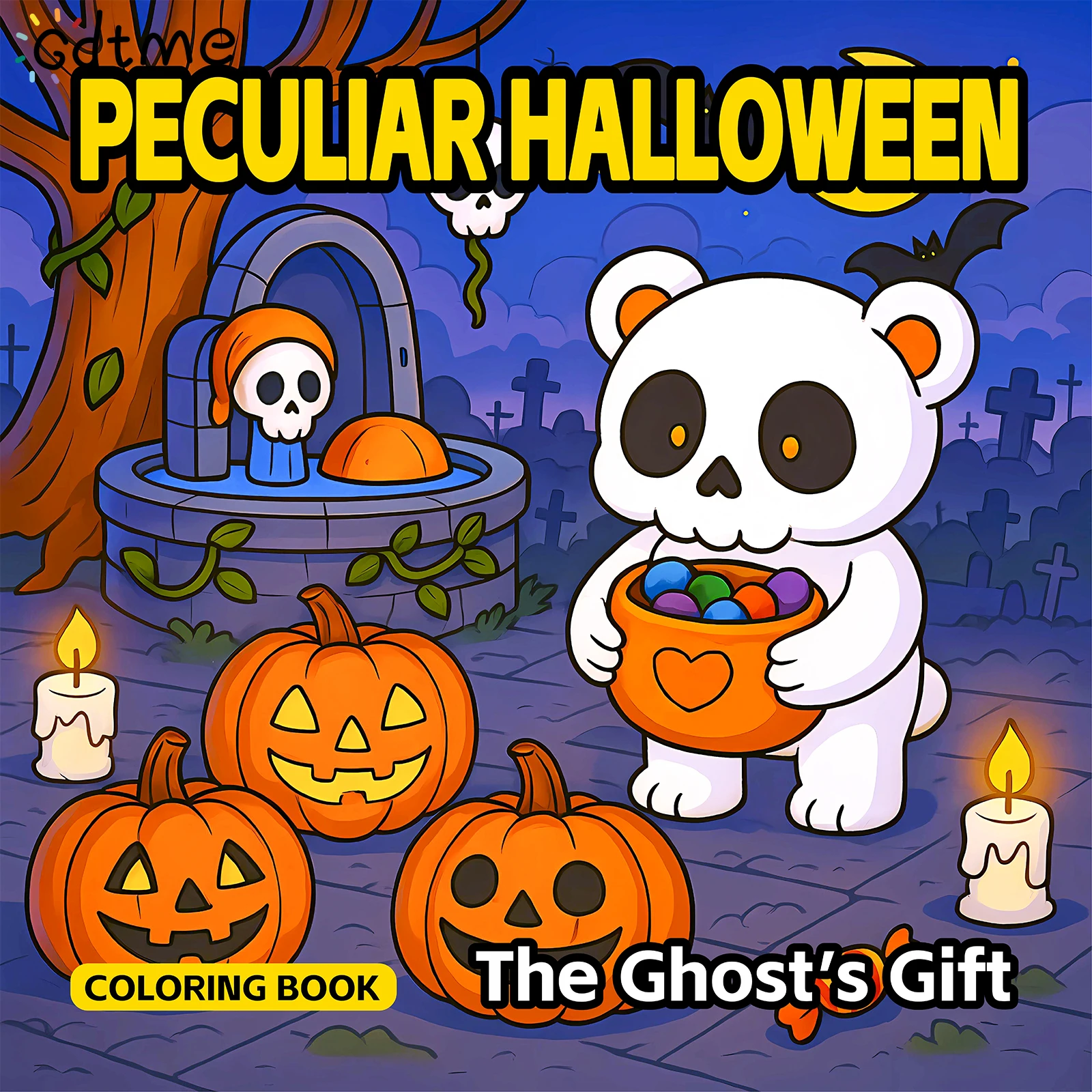 PECULIAR HALLOWEEN Coloring Book for Adults and Teens Featuring Lovely Creepy Creatures in Cozy Moments for Relaxation