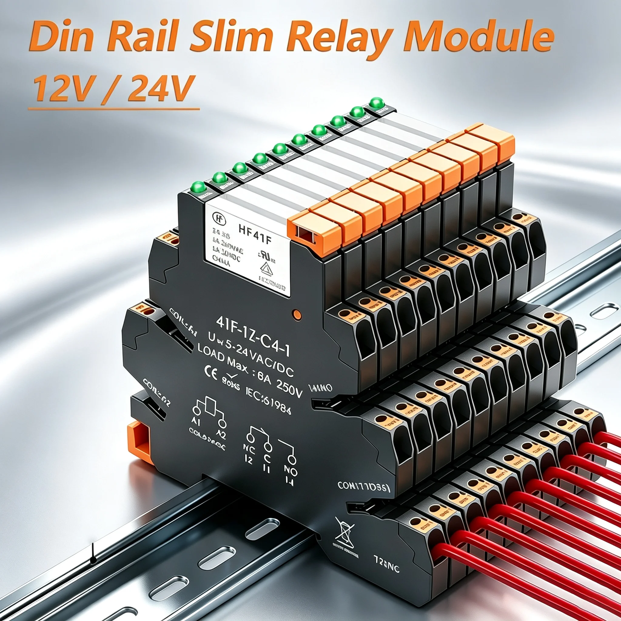 Slim Relay 41F-1Z-C4-1 1Z-C2 Integrated PCB Mount Power Relay With 12-24V Universal Base Industrial Din Rail Ultra-thin Relay