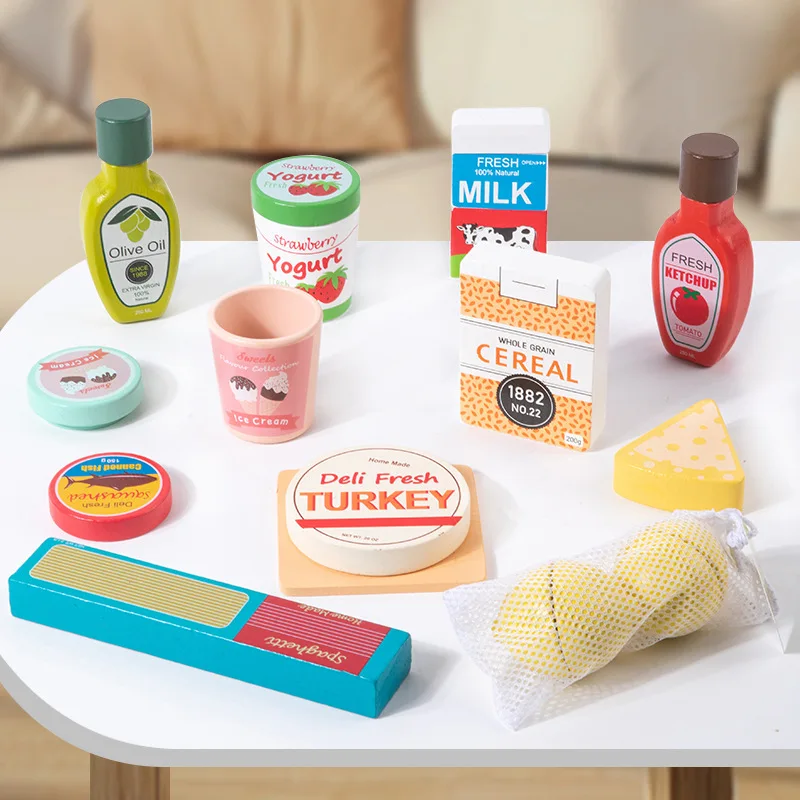 Ensemble de nourriture créatif pour jeu de simulation – Modèles de crème glacée réalistes en forme de Ketchup, parfait pour le dépanneur et la simulation de supermarché