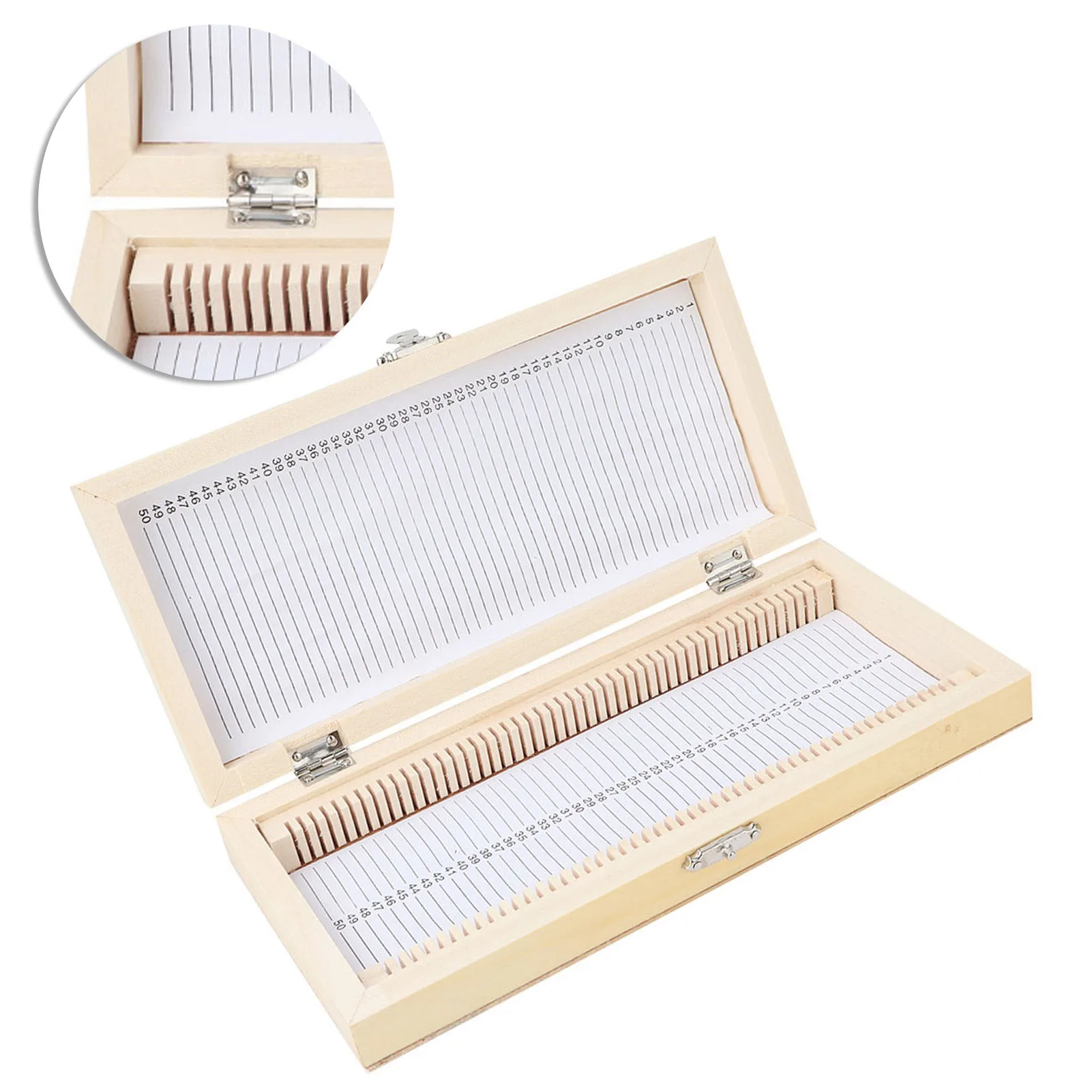 Biology Glass Prepared Microscope Slides Specimens Wooden Slide Storage Box Case Biological Prepared Slide Case
