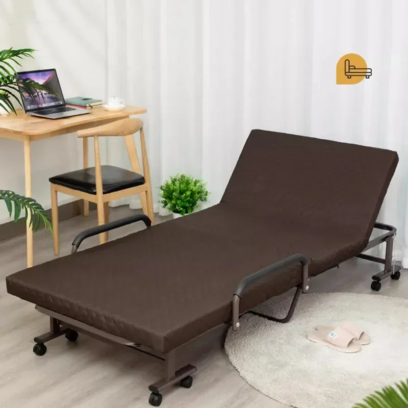 Office Folding Bed Portable Nap Cot with Carry Bag Guest Bed Single Sofa Bed for Small Space Easy Assembly Foldable for Home