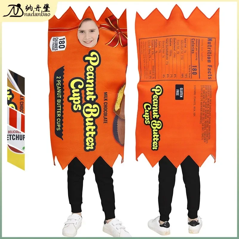 

Amazon Halloween Snack Party Funny cos Costume French Fries Children's Edition Stage Performance Props Performance Costume