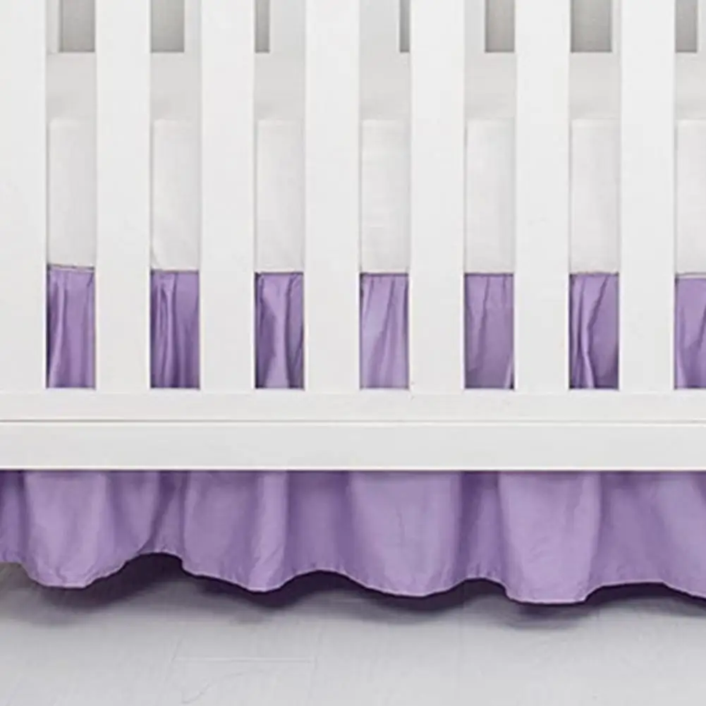 Crib Dust Cover Durable Crib Skirt Baby Crib Bed Skirt Dust Cover Soft Elastic Toddler Bedding Skirt Pleated Adjustable for Boys