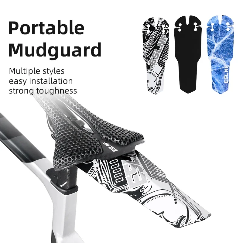 ESLNF Mountain Bike Portable Mudguard Saddle Quick Release Road Bike Water Retaining Plate Mud Tile Riding Equipment