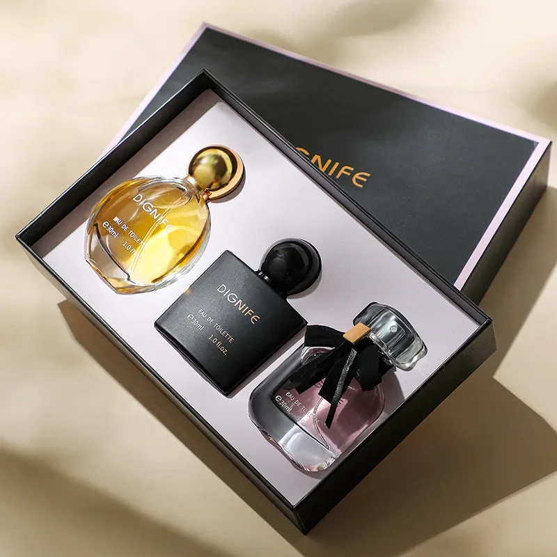 

DIGNIFE Elegant Eau De Parfum Gift Set for Women 90ml Long-lasting Floral Gourmand Woody Aromas Perfect Fragrance Trio