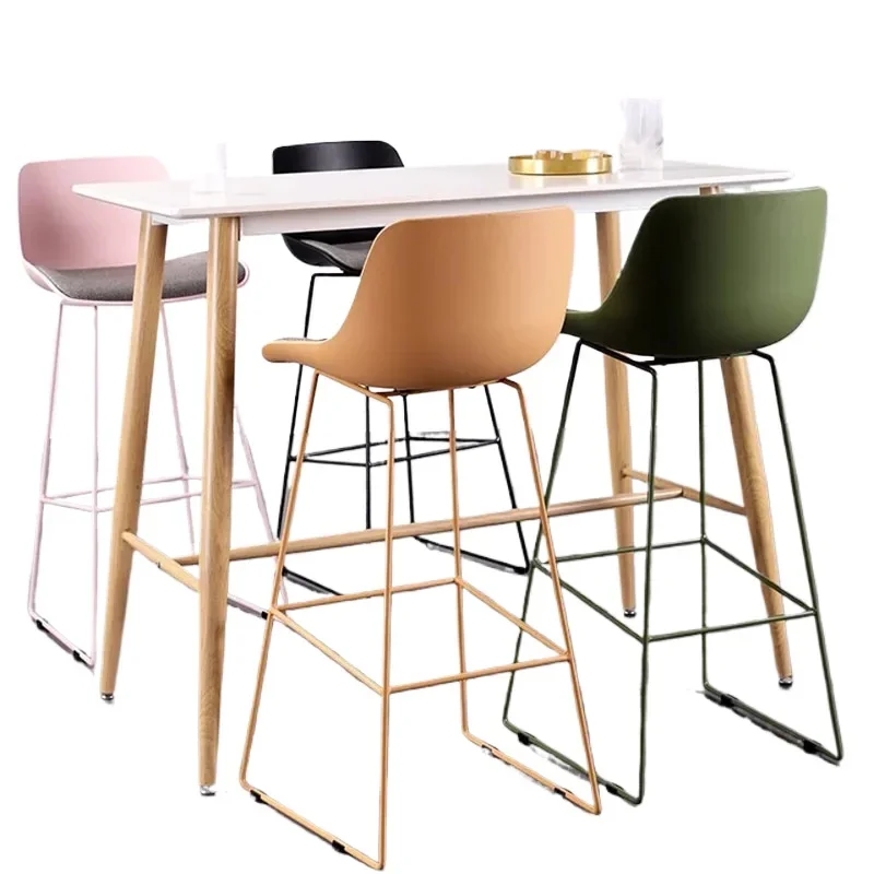 

Nordic Style Bar Chairs Modern Luxury Stool Designer Luxury High Chair Kitchen Sillas Para Comedor Luxury Furniture