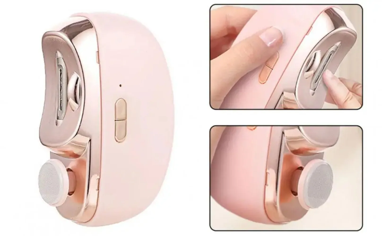 3 In 1 Electric Nail Clipper with LED Light Automatic Nail Trimmer Adjustable Manicure Polisher for Seniors Kids Adults Fingernail Toenail